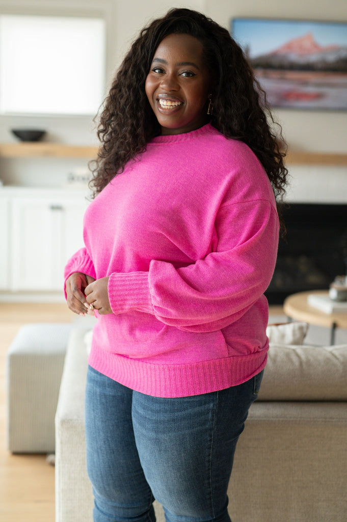 Cozy in Pink Sweater