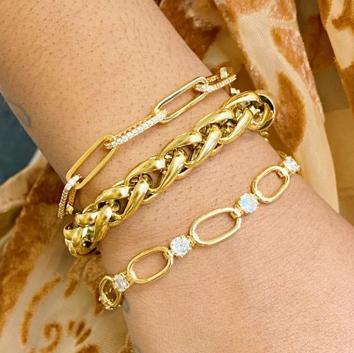 gold Bold Link Chain Bracelet