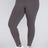 Plus Size V Waist Full Length Leggings grey