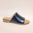 Faux Leather Slide Sandals