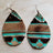 Navajo Leather Teardrop Earrings