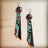 Leather Cowboy Turquoise Drop Earrings