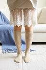 oatmeal Classic Knit Calf Socks