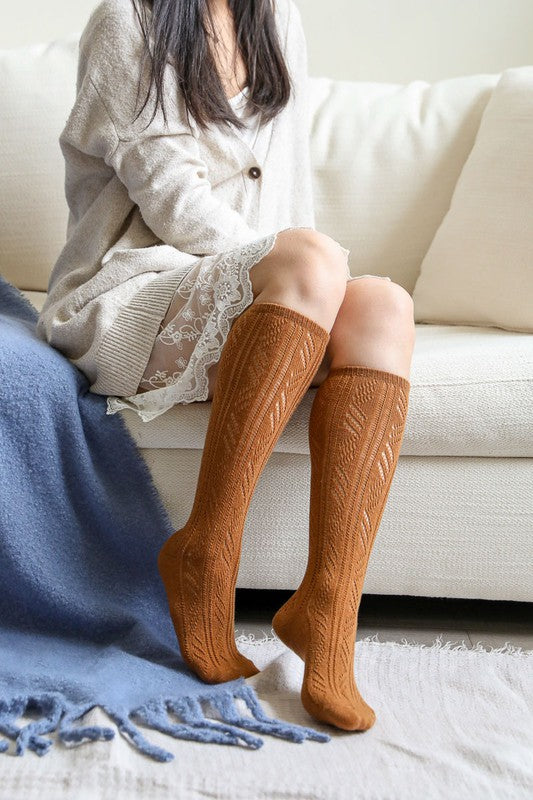 camel Classic Knit Calf Socks