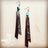 Leather Turquoise Floral Drop Earrings