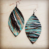 Turquoise Chateau Leather Oval Earrings