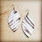 White Chateau Leather Oval Earrings