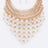 Glass Bib Statement Necklace Set in Gold - Divva Style