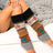 Black Nordic Snowflake Leg Warmers