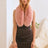 mauve Faux Fur Collar Scarf