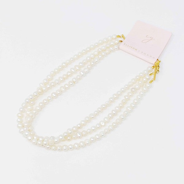 Three Strand Freshwater Pearl Necklace