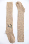 tan Hummingbird Wool Knee High Socks