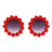 red Round Daisy Flower Shape Circle Floral Sunglasses