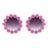 purple Round Daisy Flower Shape Circle Floral Sunglasses