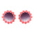 pink Round Daisy Flower Shape Circle Floral Sunglasses