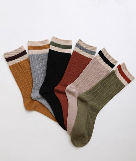 Color Block Crew Socks