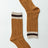 mustard Color Block Crew Socks