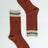 rust Color Block Crew Socks