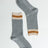 grey Color Block Crew Socks