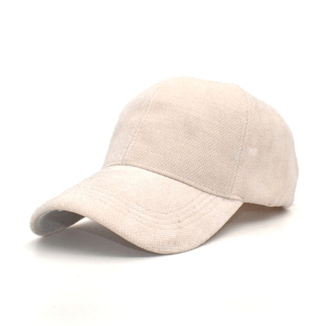 cream Velour Baseball Cap