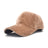 taupe Velour Baseball Cap