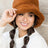 camel color Plush Faux Fur Bucket Hat