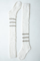 ivory Knee-High Boucle Socks