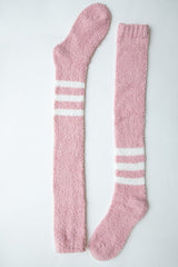 blush Knee-High Boucle Socks