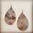 Tarnished Driftwood Leather Teardrop Earrings