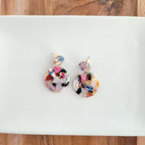 Round Drop Earrings - Multicolor