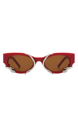 red Round Snake Design Cat Eye Sunglasses