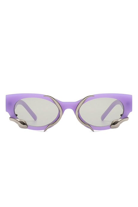 purple Round Snake Design Cat Eye Sunglasses