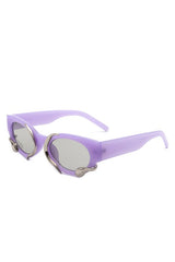 purple Round Snake Design Cat Eye Sunglasses