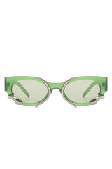 green Round Snake Design Cat Eye Sunglasses