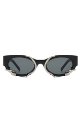 Black Round Snake Design Cat Eye Sunglasses