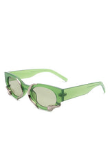 green Round Snake Design Cat Eye Sunglasses