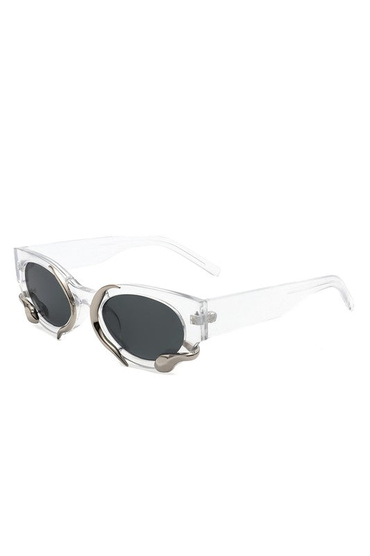 clear Round Snake Design Cat Eye Sunglasses