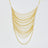 Arched Chain Drop Gold Necklace