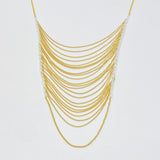 Arched Chain Drop Gold Necklace