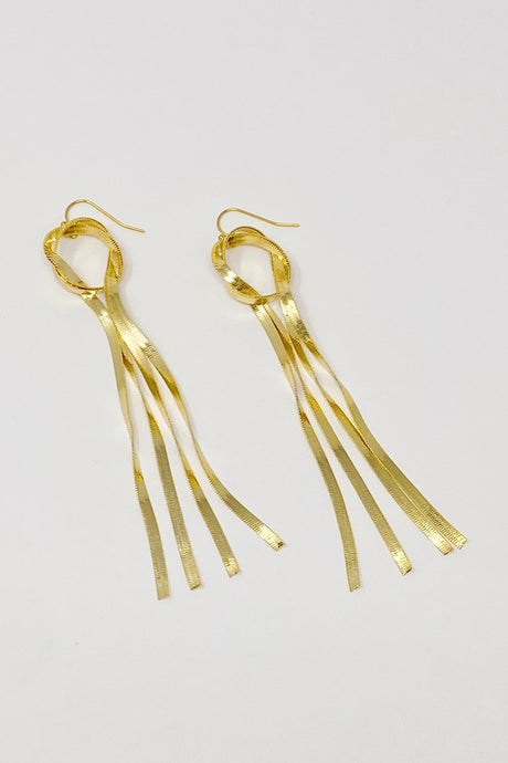 Herringbone Chain Drop Earrings