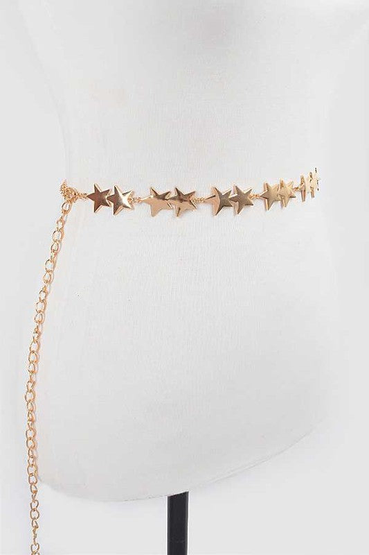 Iconic Gold Star Link Chain Belt