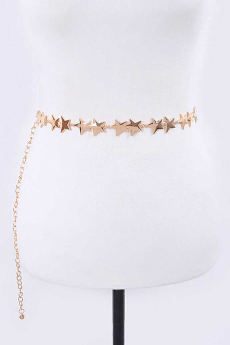 Iconic Gold Star Link Chain Belt