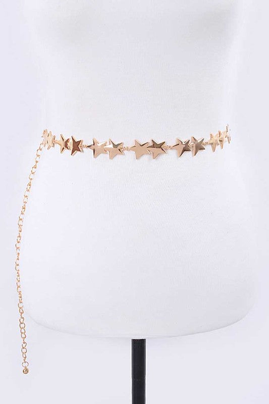 Iconic Gold Star Link Chain Belt