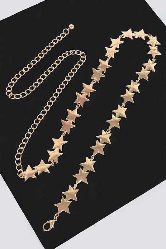 Iconic Gold Star Link Chain Belt