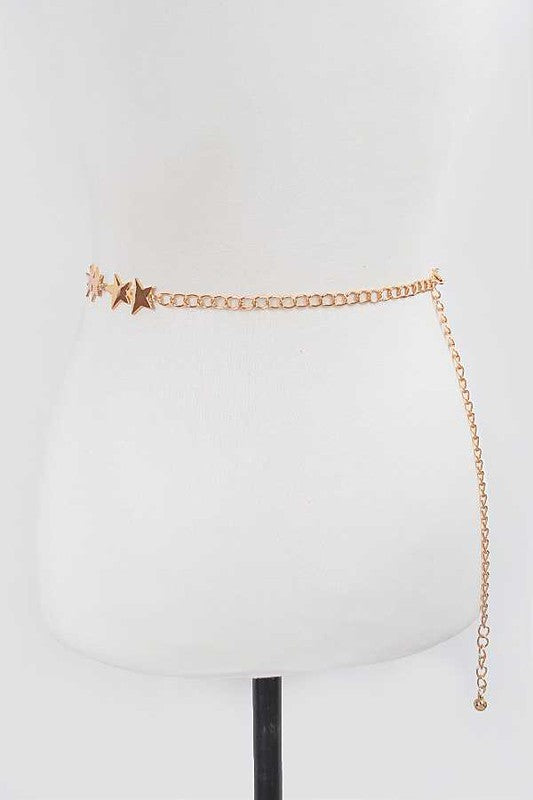 Iconic Gold Star Link Chain Belt