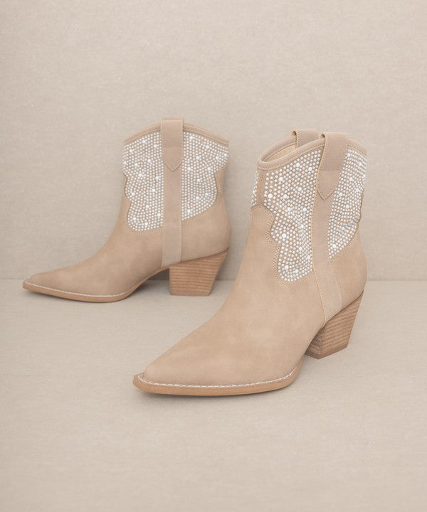 OASIS SOCIETY Cannes - Pearl Studded Western Boo