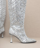 OASIS SOCIETY Jewel Disco Knee High Sequin Boots