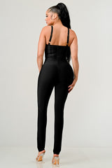 Black Bodycon Bandage Jumpsuit