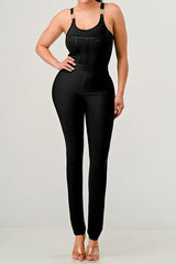 Black Bodycon Bandage Jumpsuit