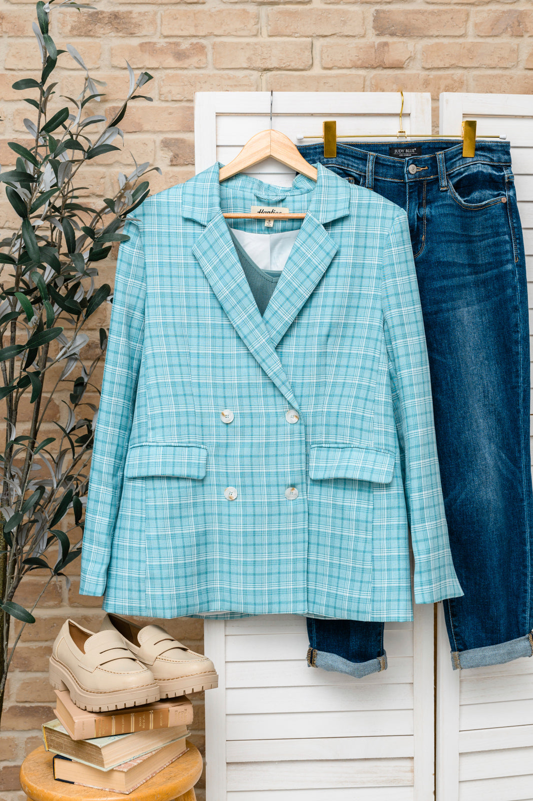 Boardroom Blue Plaid Blazer